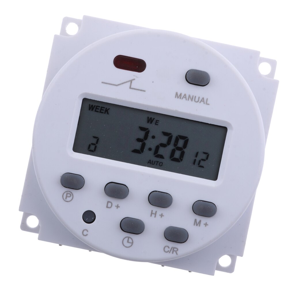 Interruptor de temporizador para luces solares, temporizador programable Digital, CC/CA, 12 voltios, lámpara Led , pulverizador para calentador de agua