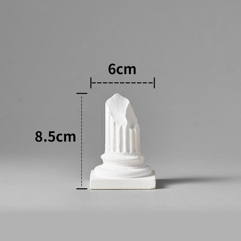 Pilar romano Doric, decoración nórdica de yeso, Mini candelabro de Pilar de yeso para el hogar, pintura de fotografía con sentido de atmósfera: Dorado