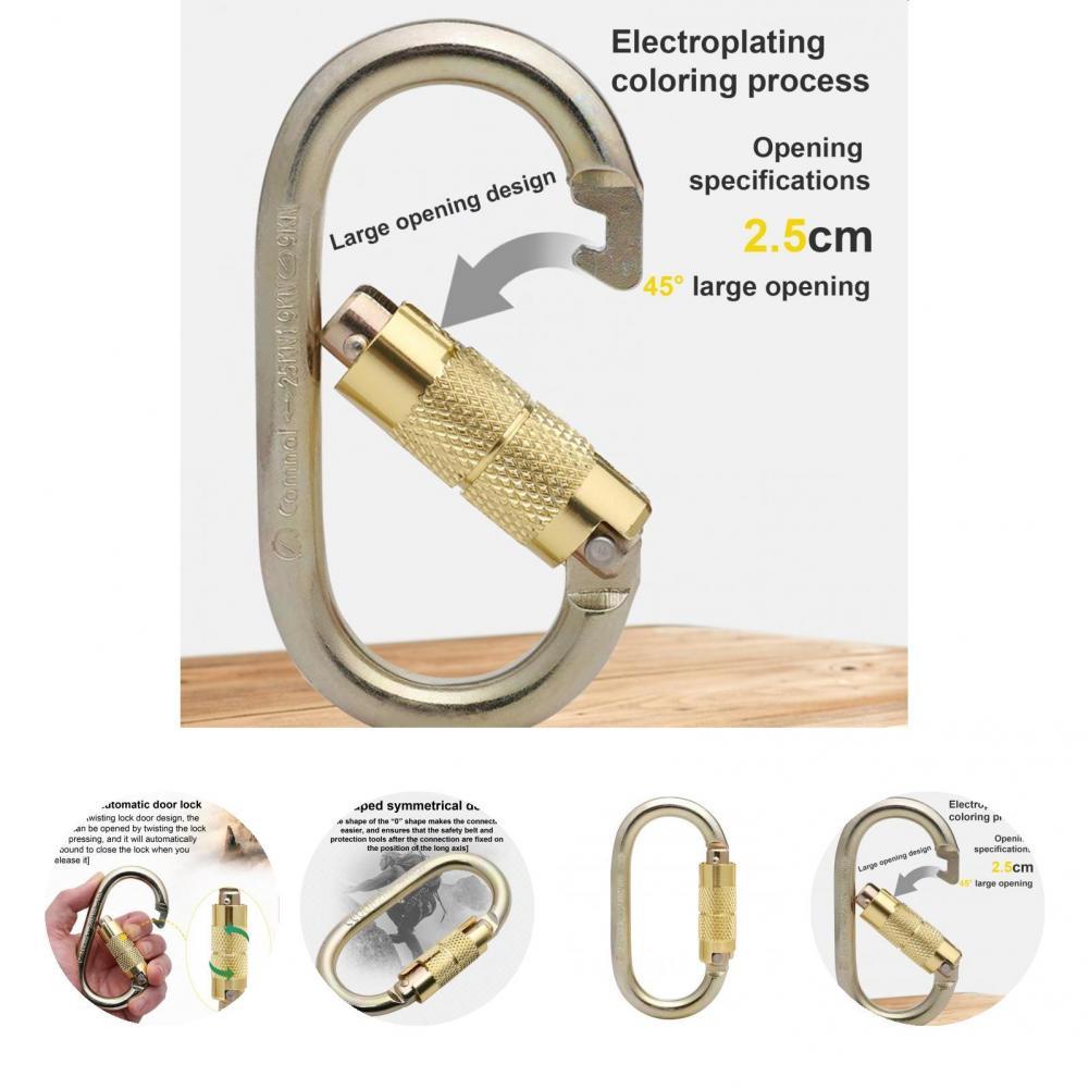 Universal Locking Clips Anti-oxidation Ergonomic Alloy Steel High Hardness Climbing Carabiner