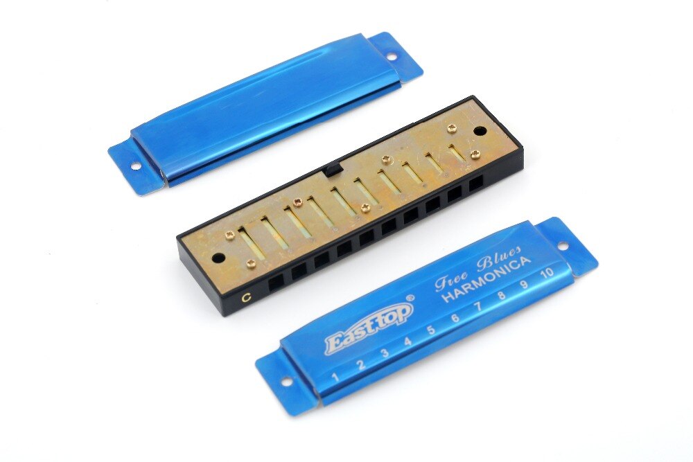 EASTTOP mouth organ 10 hole diatonic Blues harmonica,key of C,for beginner,player