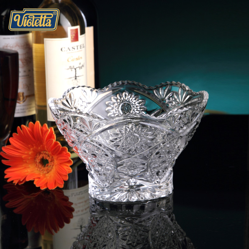 Crystal glass fruit plate small fruit salad bowl of fruit salad bowl of fruit salad