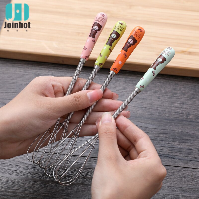 1 PC lovely mini Egg beater stainless steel manual egg beater coffee stirrer butter stirrer kitchen accessories cooking tools