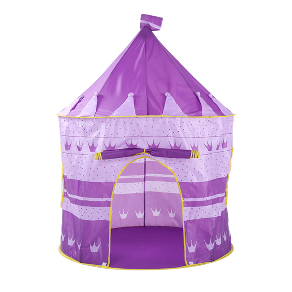 Castelo das crianças Barraca de Camping Coberta Brinquedo Tenda para Crianças Casa de Jogo Portátil Dobrável Rosa Azul: Purple