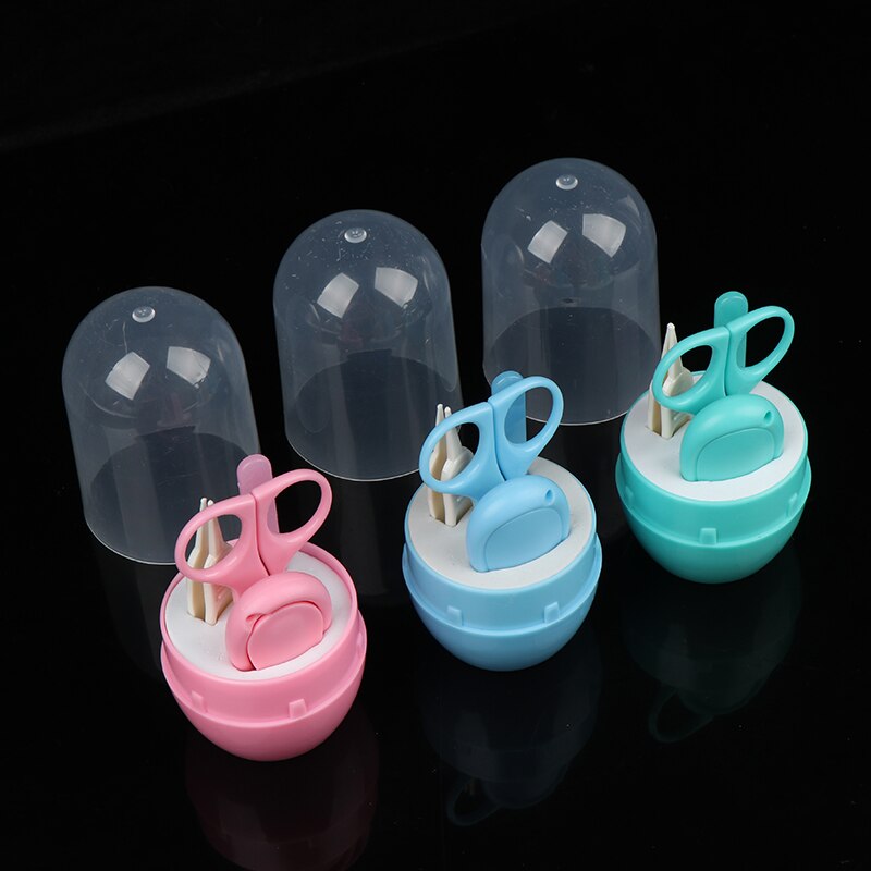 1 Set portátil Set de cuidado de uñas de bebé salud Kits recortador de dedos infantil tijeras de uñas Clippers de dibujos animados Animal caja de almacenamiento