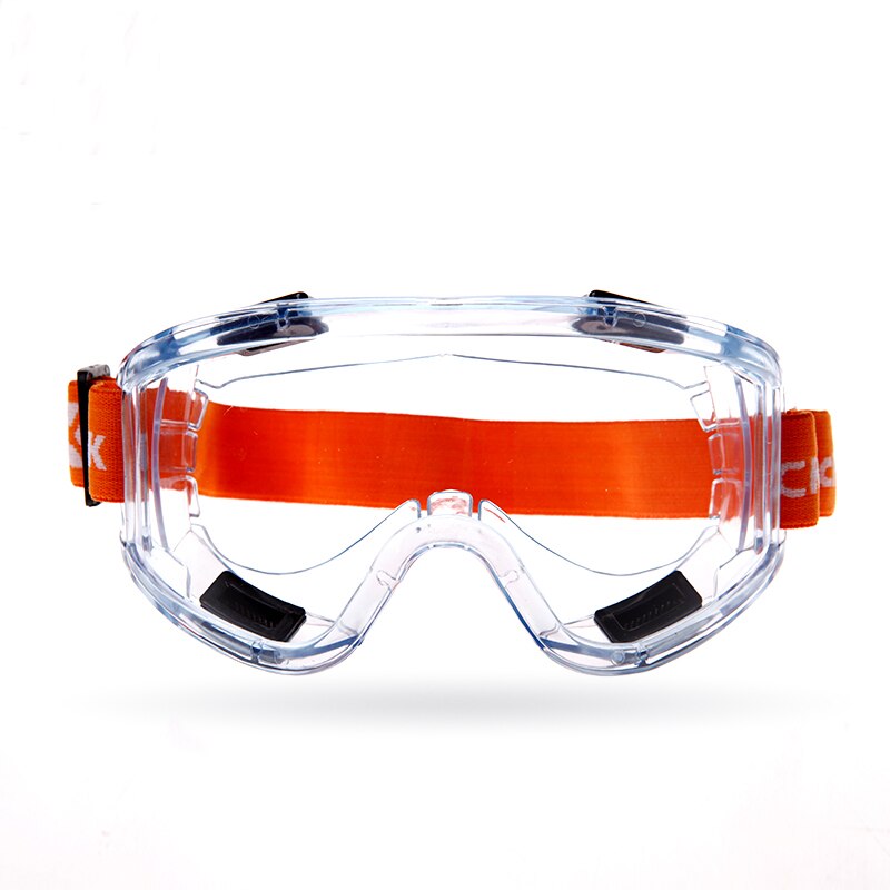 Anti-dug sikkerhedsbriller high definition anti-dug slagfast beskyttelsesbriller svamp stel behagelige briller: Hvid