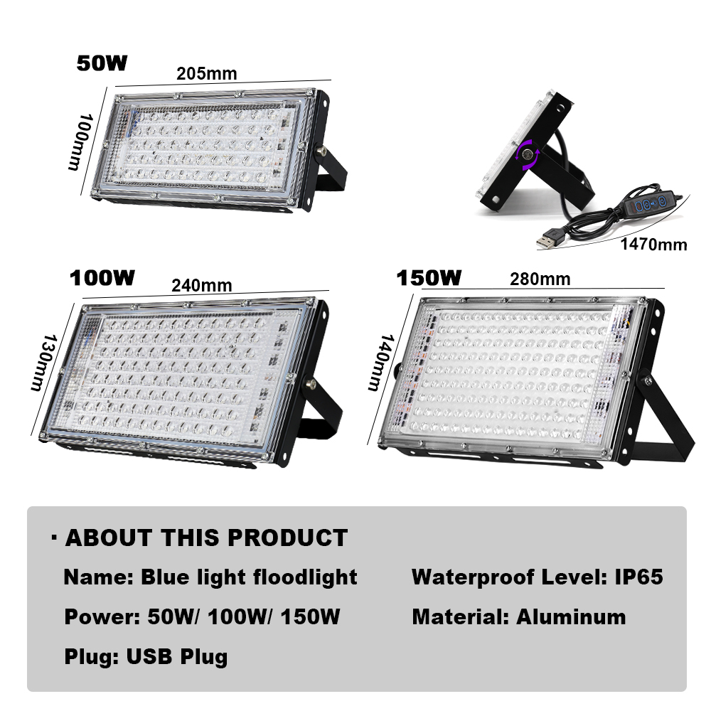Led UV USB Floodlight 50W 100W 150W USB LED Stage ... – Grandado