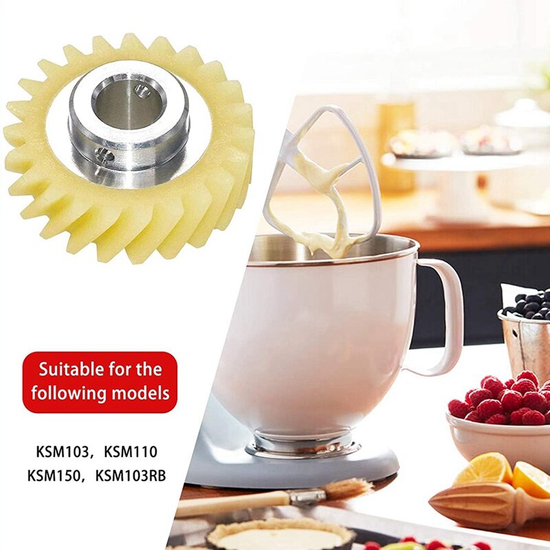 6Pcs W10112253 Mixer Worm Gear Replacement Part Exact Fit for KitchenAid Mixers Whirlpool & KitchenAid Mixers