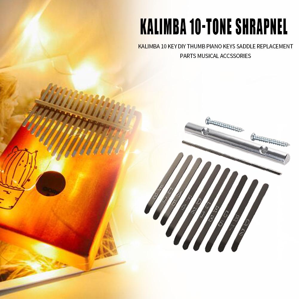 Kalimba 10 Keys DIY Steel Thumb Piano Bridge Saddle Kits Musical Instrument Tool DIY Replacement Parts Musical Accssories