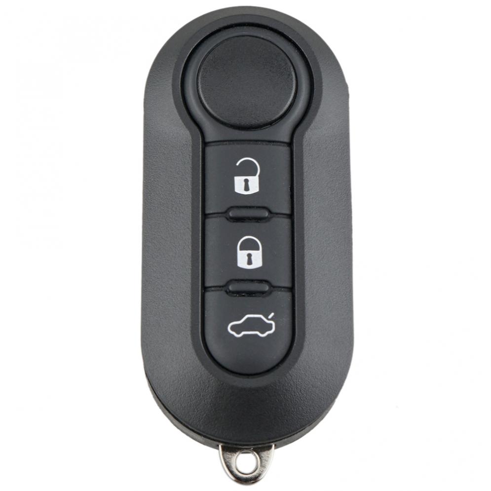 3 boutons Smart voiture clé coquille télécommande boîtier pliant remplacement voiture clé étui pour Fiat 500 Panda Punto Bravo