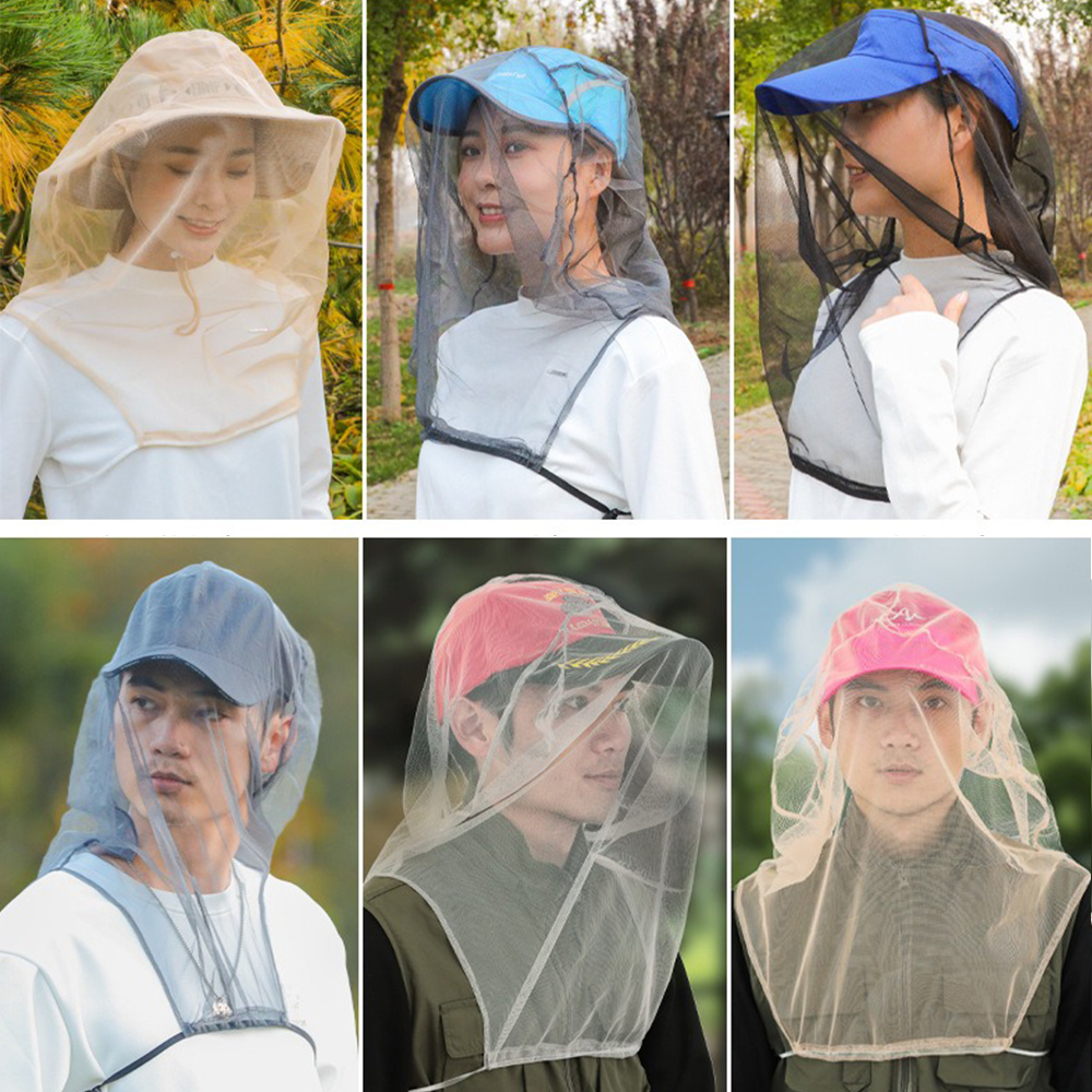 Chapeau anti-moustiques de Camping unisexe, avec filet caché, répulsif en maille, Protection contre les insectes et les abeilles, casquette de pêche décontractée pour l'extérieur
