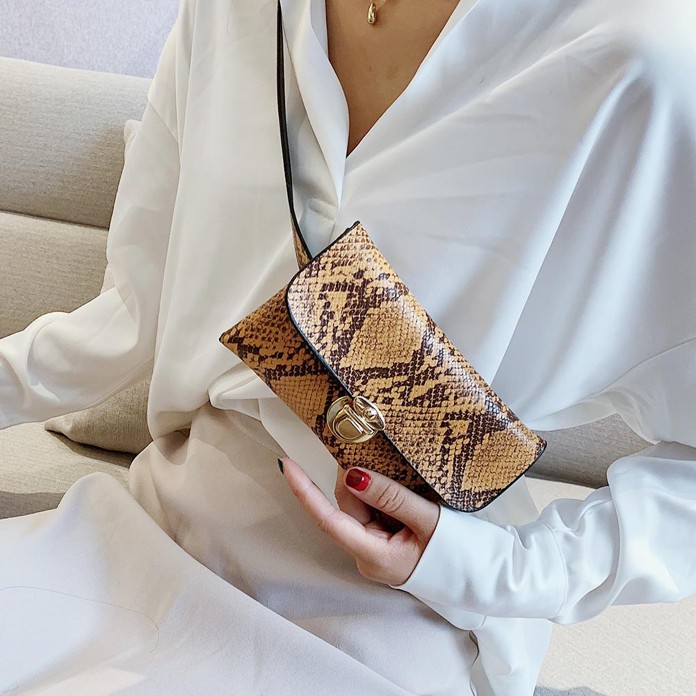 Frauen Taille fanny Gürtel Packungen PU Leder Schlange drucken Crossbody Brust Taschen