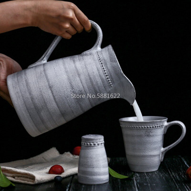 Plate Japanese Ceramic Tableware Home Set Plane Nordic Retro Western High-End Personality Durable Tableware Dishes Set