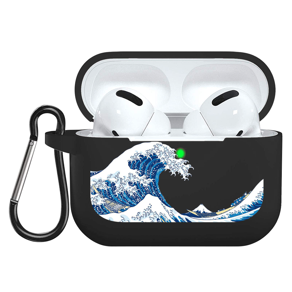 La Grande Onda di Kanagawa Auricolare Custodia Per AirPods Pro Custodie Molle Del Silicone di Lusso Texture Opaca Della Copertura di Protezione per AirPod 3: Kpet-he-hailandb3d