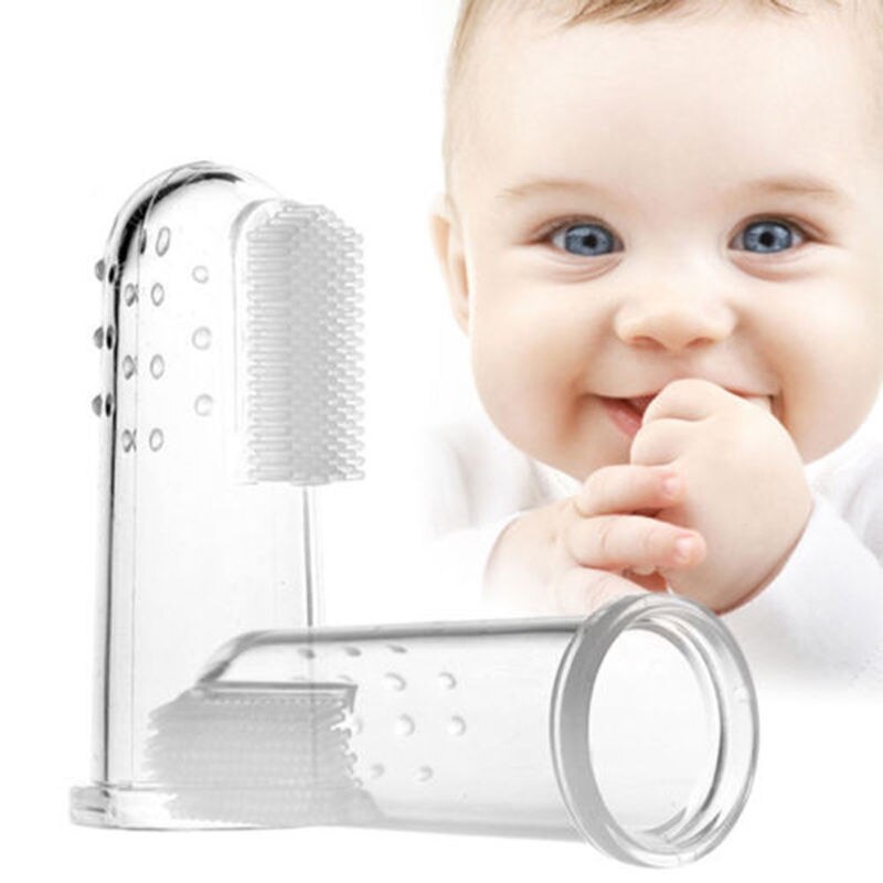 Kids Baby Infant toddler Soft Silicone Finger Toothbrush Massager Brush