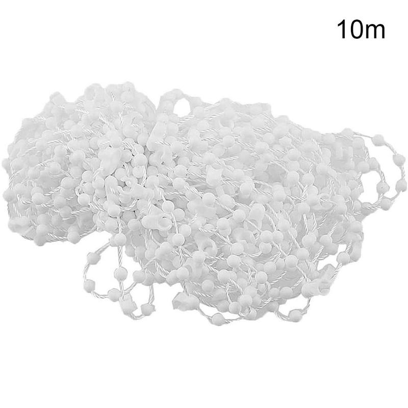 10m Roller And Roman Shade Blind Beaded Chain Cord Rope Blinds Curtain Roller Blind Cord Curtain White Accessories Bead Bea W2g5: Default Title