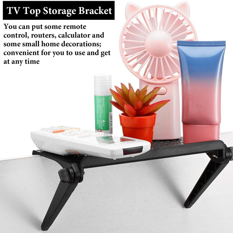 -TV Top Shelf 8.5 Inch Sn Shelf Adjustable Monitor Top Shelf TV Top Storage Bracket Computer Sn Shelf for Home
