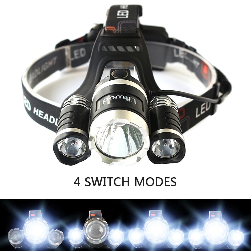 Litwod z20 XM-L T6 Zoomable cabeza linterna Power Bank cabeza lámpara 15000 lúmenes recargable Led faros