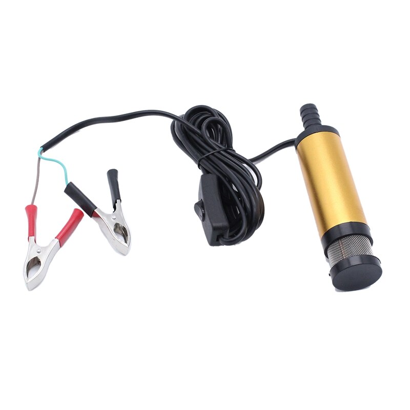 Portable Mini Electric Submersible Pump for Pumping Oil Water Fuel Transfer Pump Stainless Steel Shell 30L/Min DC 12V