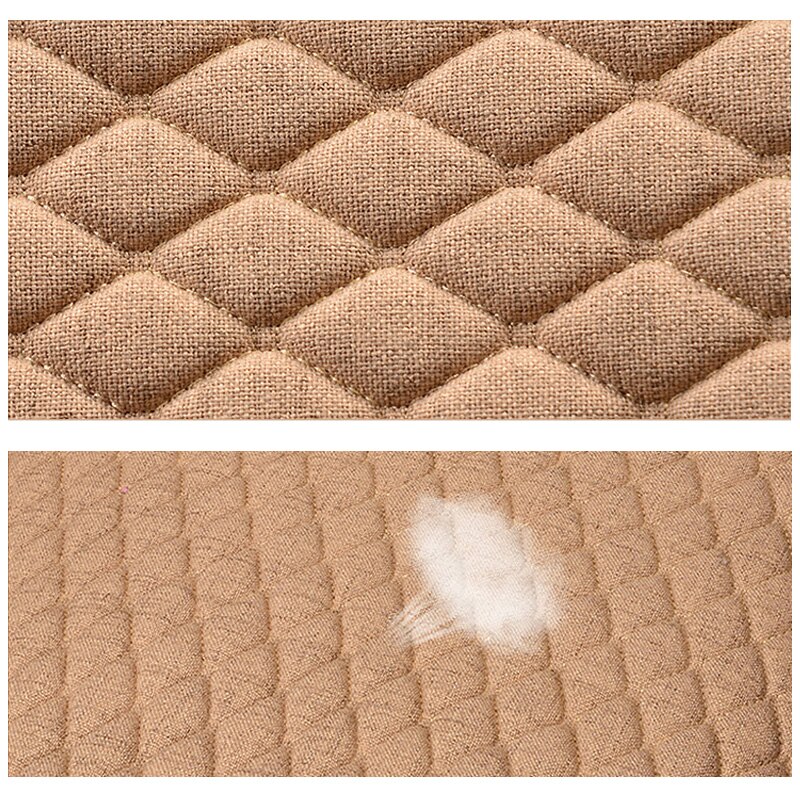 Stof Auto Bekleding Vier Seizoenen Voor Achter Vlas Kussen Ademende Protector Mat Pad Auto accessoires Universele Voor Alle Model