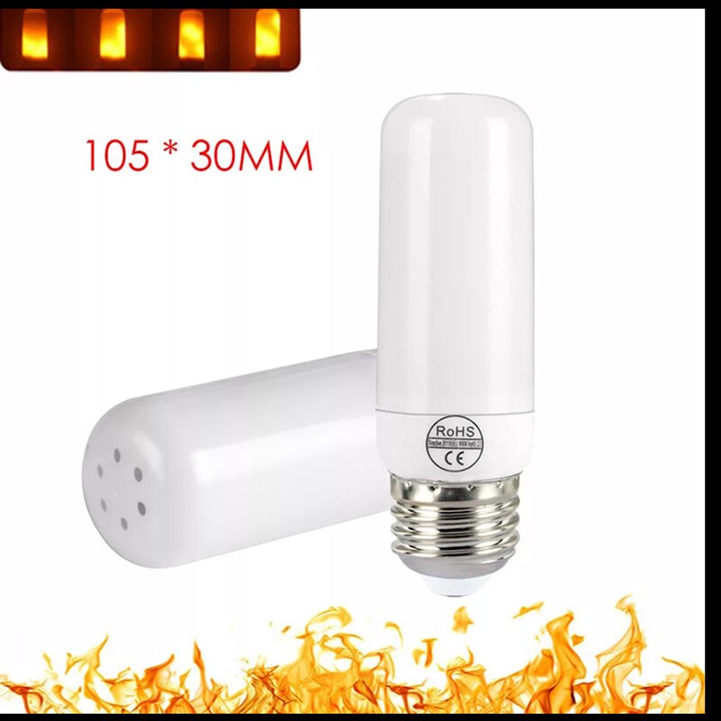Led Simulated Flame Bulb 5W 9W 15W E14 E27 B22 85-265V Luces Home Electronic Accessories Flame Lamp Flame Effect Bulbs Lampada: 5W 4 Modes / E27
