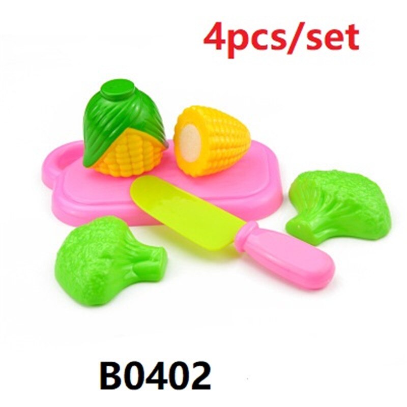 23 pz/set plastica taglio frutta e verdura giocattoli con cestino bambini cucina giocattoli finta gioca giocattoli educativi: 4pcs-02