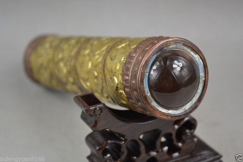 Kaléidoscope en métal fabriqué à la main chinois, artisanat en cuivre, nuages vifs, voir le monde magnifique, décoration de la maison