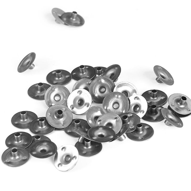 100 Pcs Durable Waxed Candles Making Metal Wick Sustainers Carry Holders Tabs Tool Craft DIY