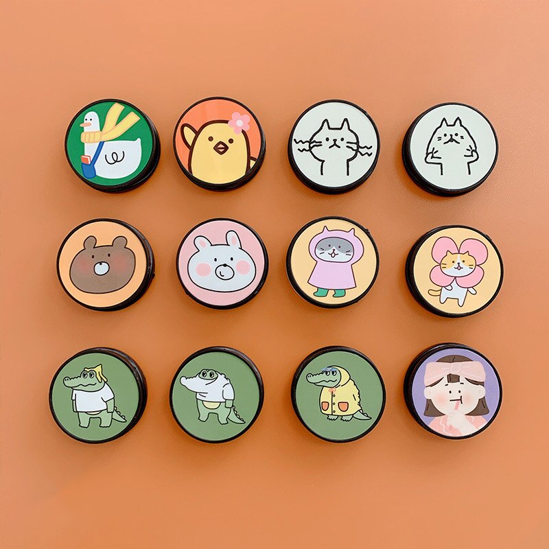 Engraçado dos desenhos animados dobrável suporte para o telefone móvel titular para huawei para iphone xs 7 plus caso do telefone bonito universal aperto kichstand