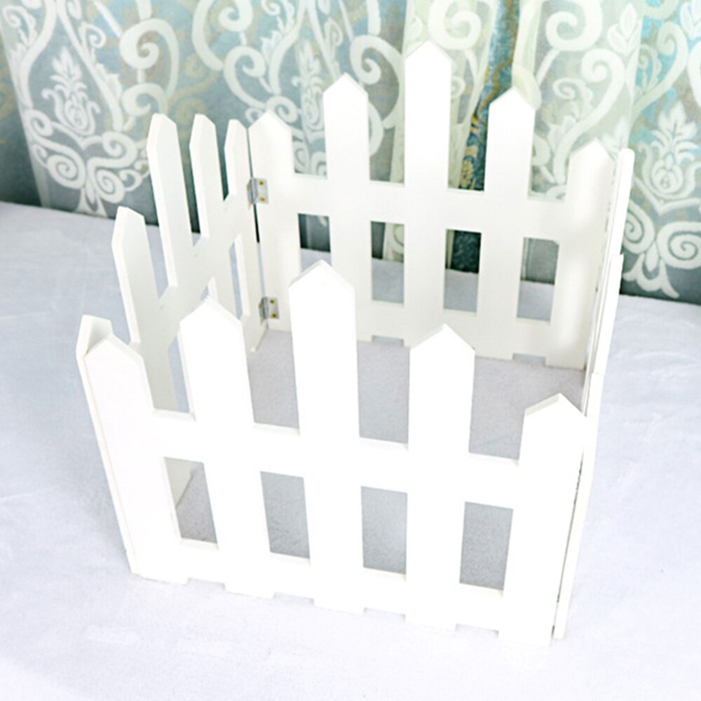 1.2/1.6M clôture en bois arbre de noël scène ornement bricolage blanc clôture barrière de fête de mariage vitrine amovible clôture de noël