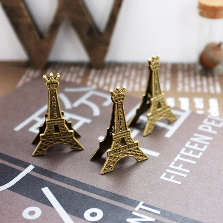 Vintage Metal Eiffel Tower Paris Memo Clip Message Holders Card Holder Photo Clip