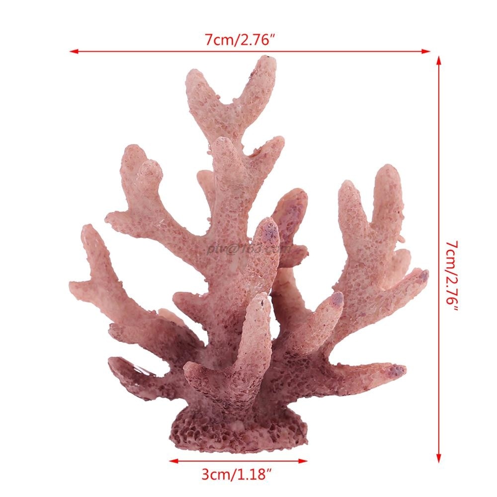 Fish Light Pink Artificial Vivid Resin Coral Aquarium Fish Tank Decoration