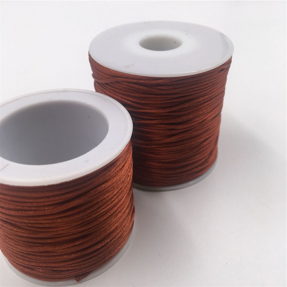 1MM Red Coffee Macrame Cord Strong Braided Silk Satin Nylon Rope DIY Making Findings Beading Thread Wire