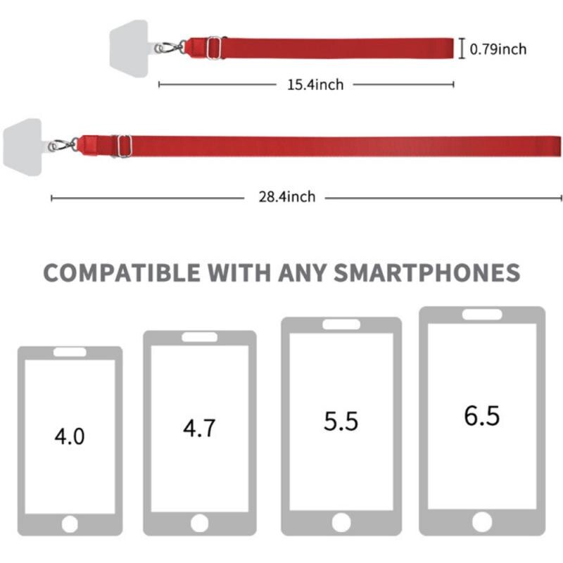 Telefoon Lanyard Verstelbare Afneembare Touw Voor Mobiele Case Universele Gsm Adapter Nekkoord Compatibel Hanger Met Lijm