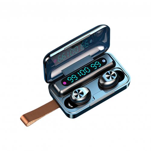 True Wireless Earphones TWS Waterproof Earbuds Bluetooth 5.0 Smarts Touch 9D Stereo Earphones For Phone Headsets With Microphone: Black