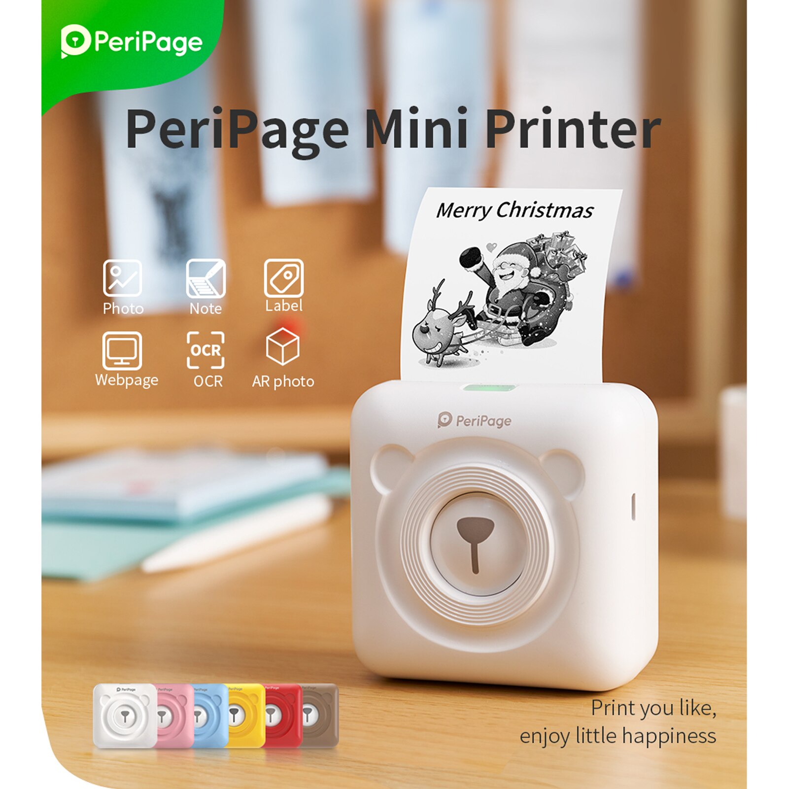 Peripage A6 304Dpi Mini Foto Bluetooth Printer Pocket Photo Printer Marker Voor Mobiele Telefoon Android En Ios Printer papier