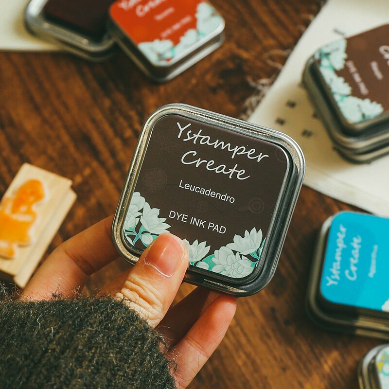 Stamp Ink Pads for Rubber Stamps Waterproof Pads for Acid-Free Non-Toxic Card Making Wood Fabric and Paper