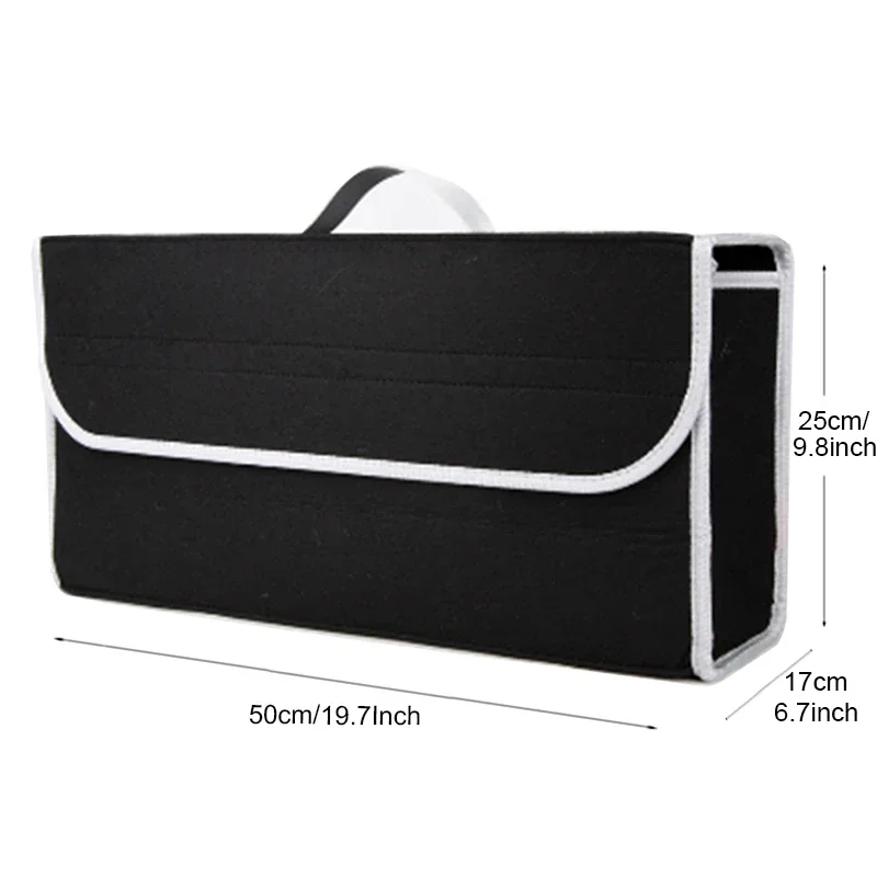 Organisateur de rangement pliable pour coffre de voiture, rangement intérieur automobile, sacs de conteneur de rangement, boîte de rangement Portable en tissu feutré