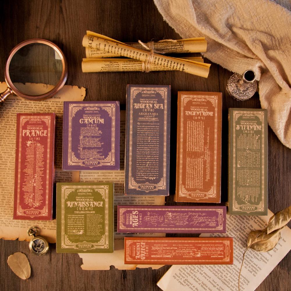 Vintage anglais livres fond décoration timbre en bois caoutchouc timbres pour scrapbooking papeterie bricolage artisanat standard timbre