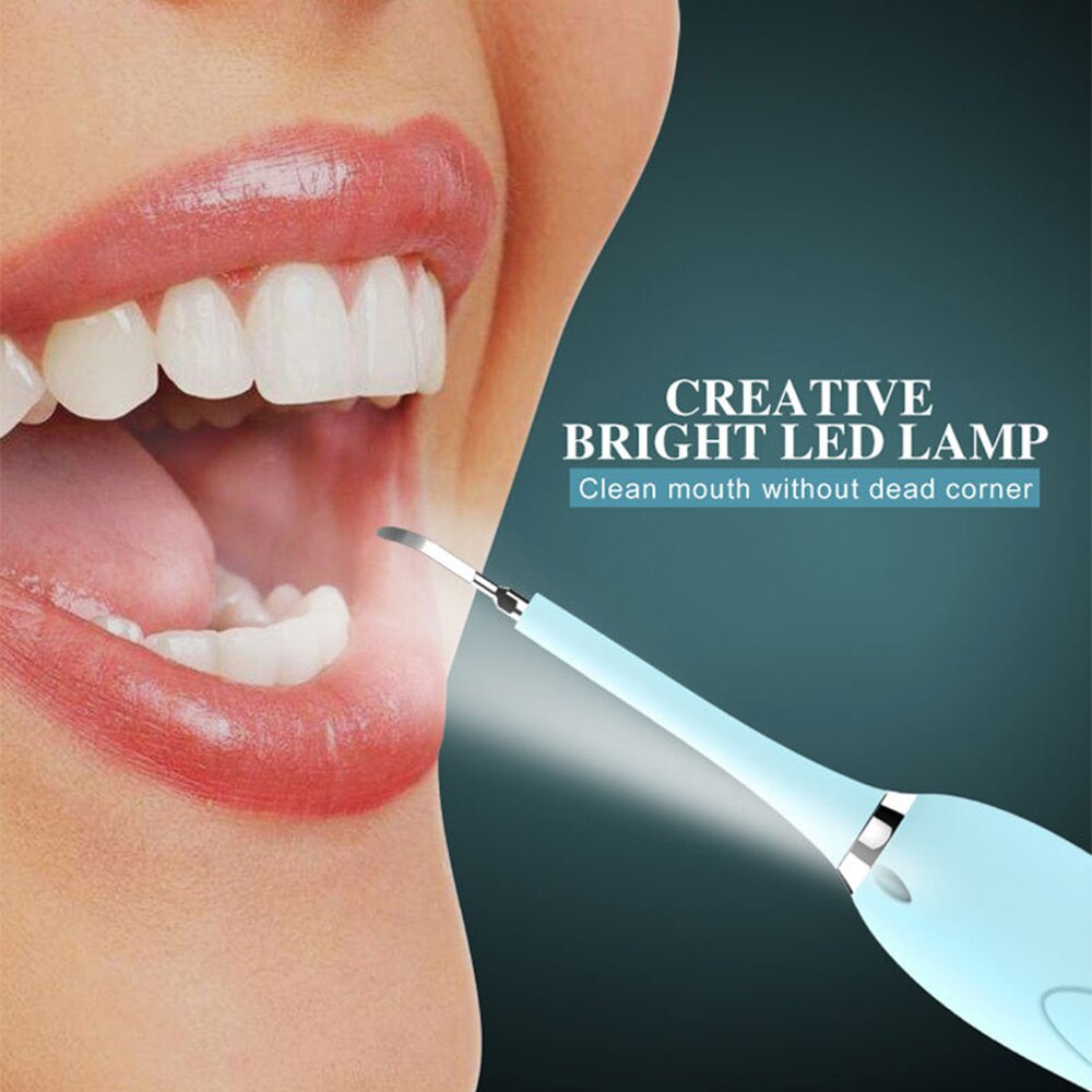 Elektrisk ultralyd sonic dental scaler tand calculus remover renser tand pletter tandsten værktøj blege mundrens tand sonic
