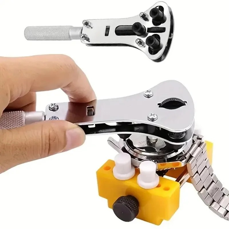 3 Claw Watch Case Opener Adjustable Screw Back Remover Wrench Replace Battery After Repairing Tool Bottom Cap