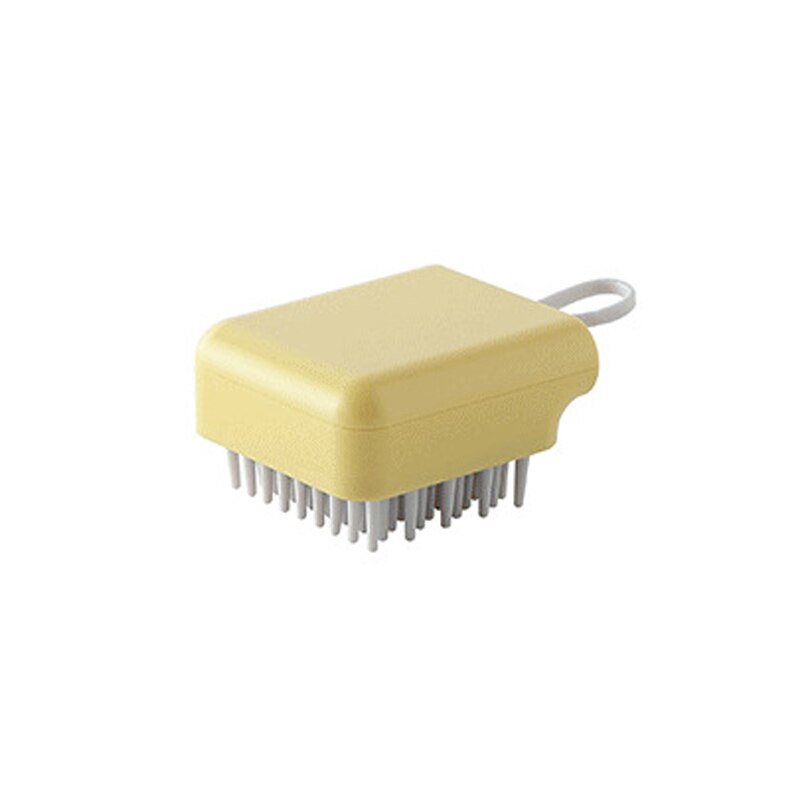 Pet Dog Bath Brush Comb Silicone SPA Shampoo Massage Brush Shower Hair Removal Comb For Dogs Cats Cleaning Grooming Tool: yellow