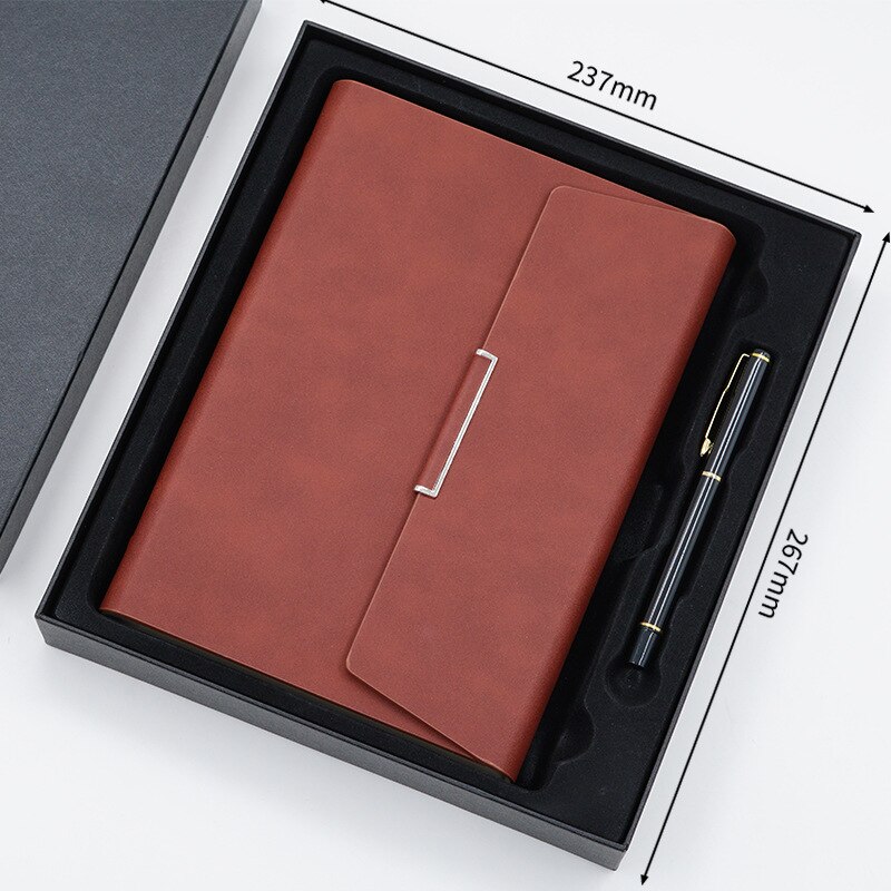 Executive Business A5 Notebook PU Faux Leather Refillable Binder Journal Diary Ruled Lined Paper Pen Holder Card Slots 80 Sheets