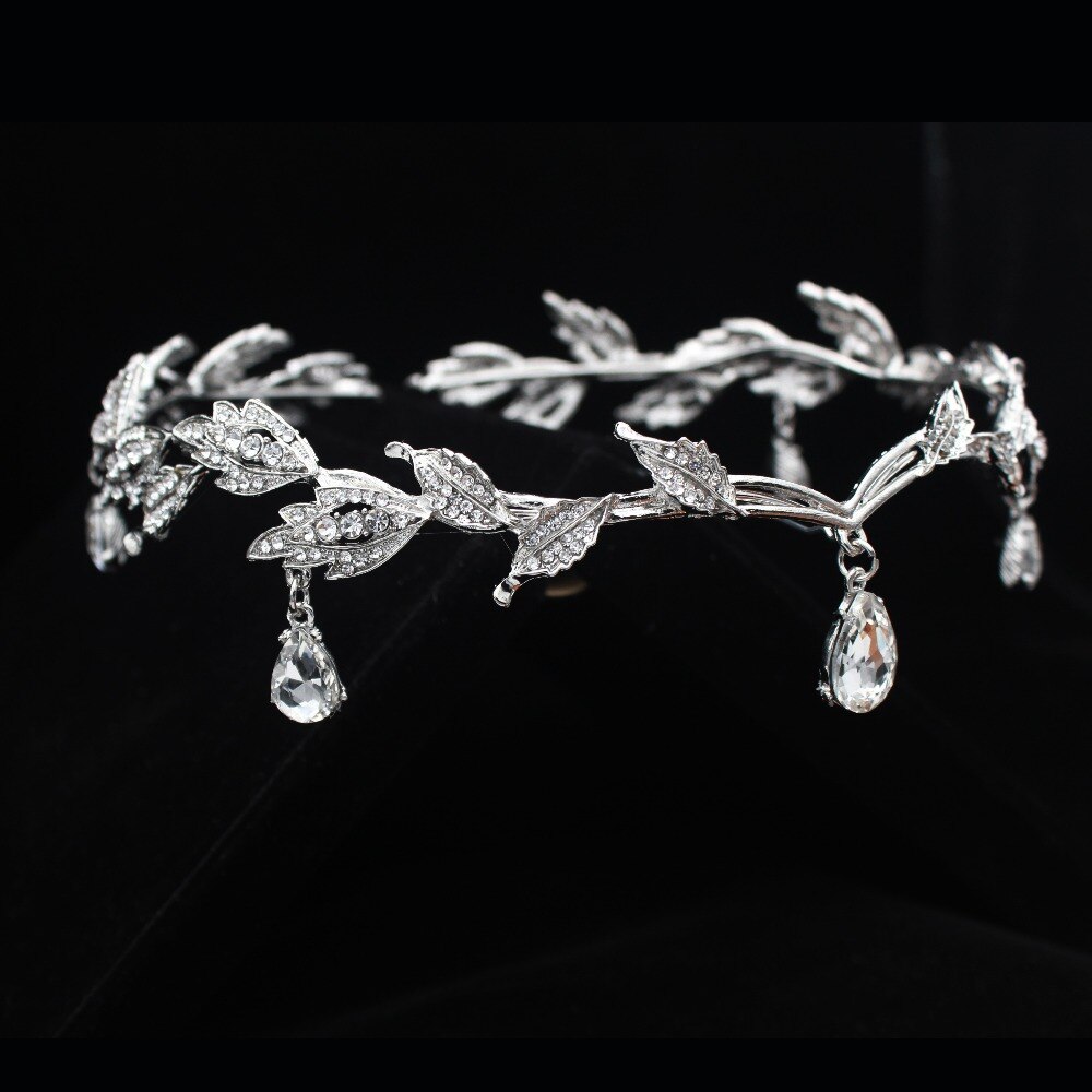 Strass or Rose mariage mariée front tête chaîne coiffure cristal pendentif mariée diadème couronne cheveux bijoux accessoire