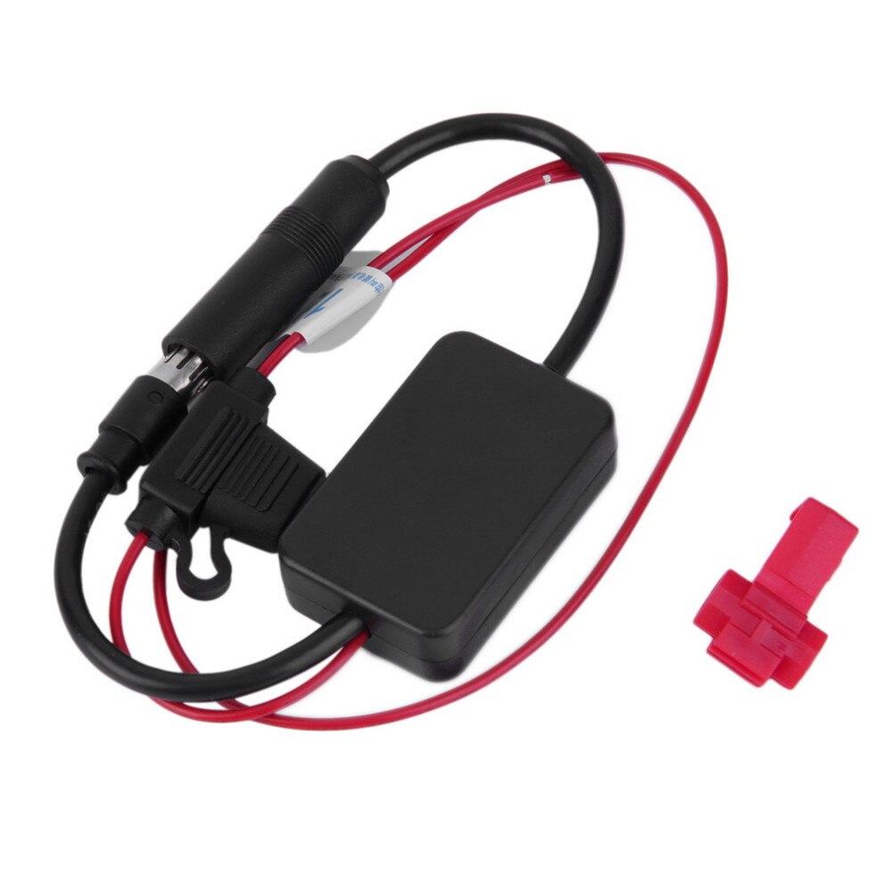 12V Car Automobile Radio Signal Amplifier ANT-208 Auto Vehicles FM Aerial Booster For Enhancing Signals Black