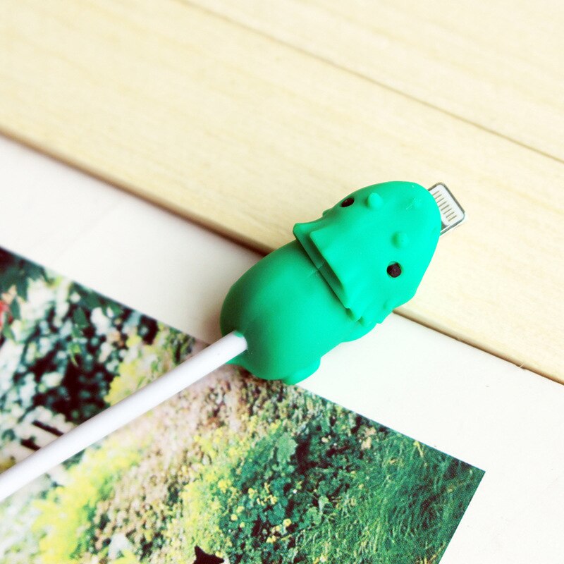 Kabel Beißen Schutz für Iphone kabel Wickler Telefon Halfter Zubehör Organizer kaninchen hund katze Ebene puppe modell lustige