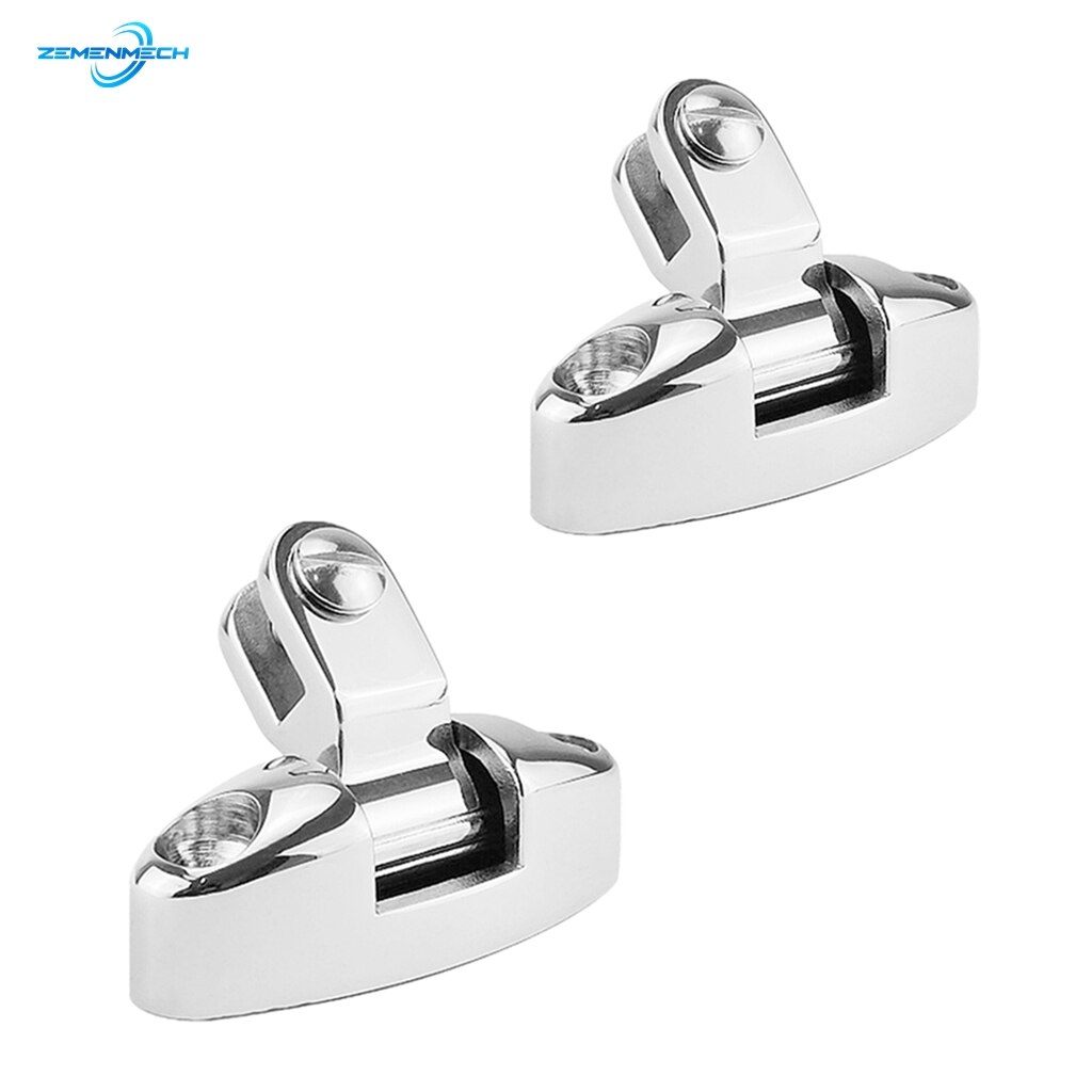 2PCS Boat Accessories 316 Stainless Steel Boat Bimini Top Mount Swivel Deck Hinge With Rubber Pad Marine Hardware Yacht Canoe