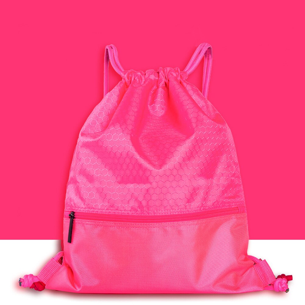 Bolsa deportiva para gimnasio, mochila sólida de nailon plegable con cierre de cordón, resistente al agua, para senderismo, Camping, Playa y natación