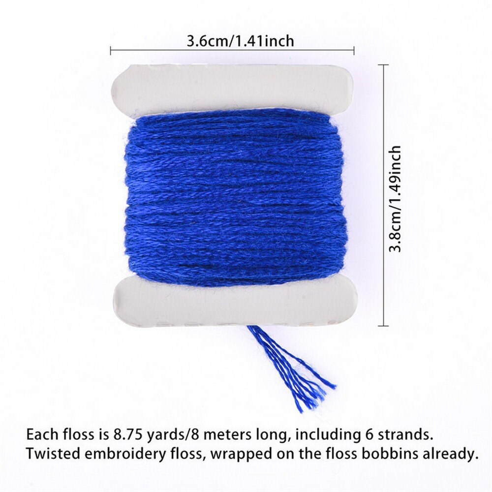 96Pcs Borduurgaren Cross Stitch Thread Kit Met Threader Klossen Naalden Opbergdoos Borduren Starter Naaien Gereedschap