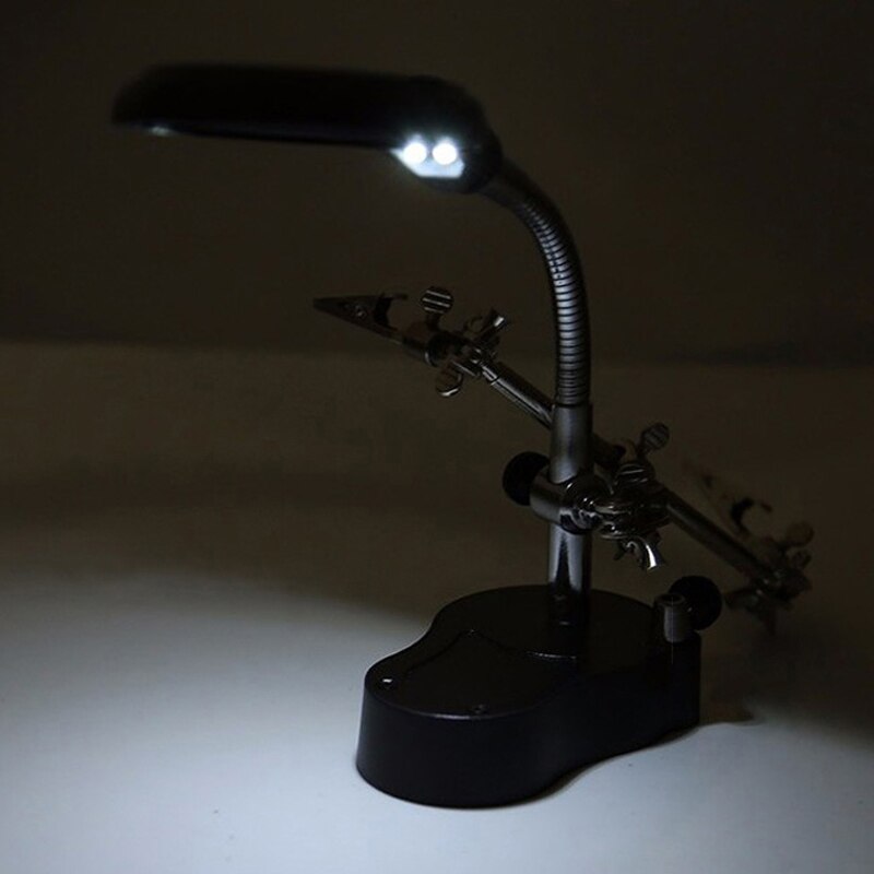 Soldering Iron Station Stand Welding Magnifying Glass Clip Clamp 3 Hand Helping Desktop Magnifier Soldering Repair Tool