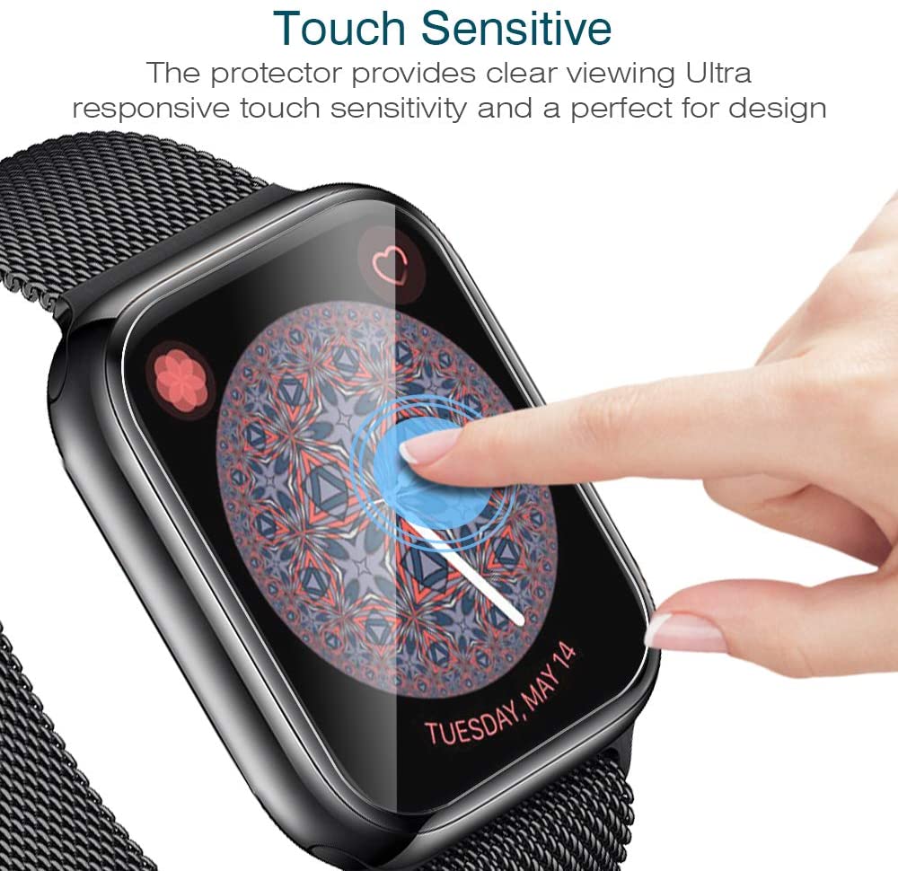 Vandtæt skærmbeskytter til apple watch  se 6 5 4 3 38mm 40mm 44mm 42mm ikke hærdet glas blød film til iwatch 1 2 etui